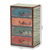 Baxton Studio Amandine Multicolor Finished Wood 4-Drawer Accent Storage Chest 164-10657